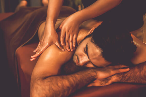 man receiving a tantric massage